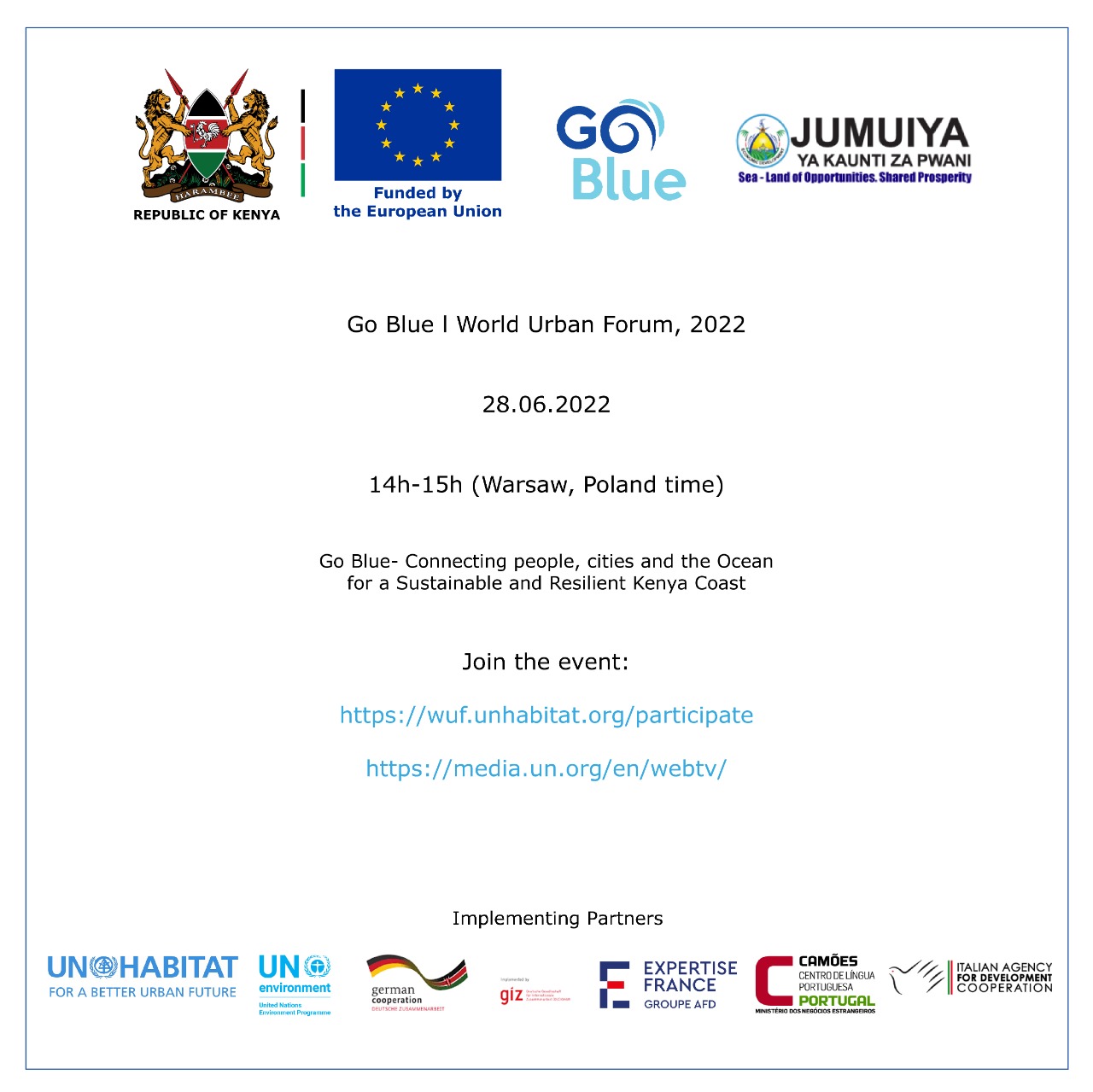 Go Blue- Connecting people, cities and the Ocean for a Sustainable and Resilient Kenya Coast