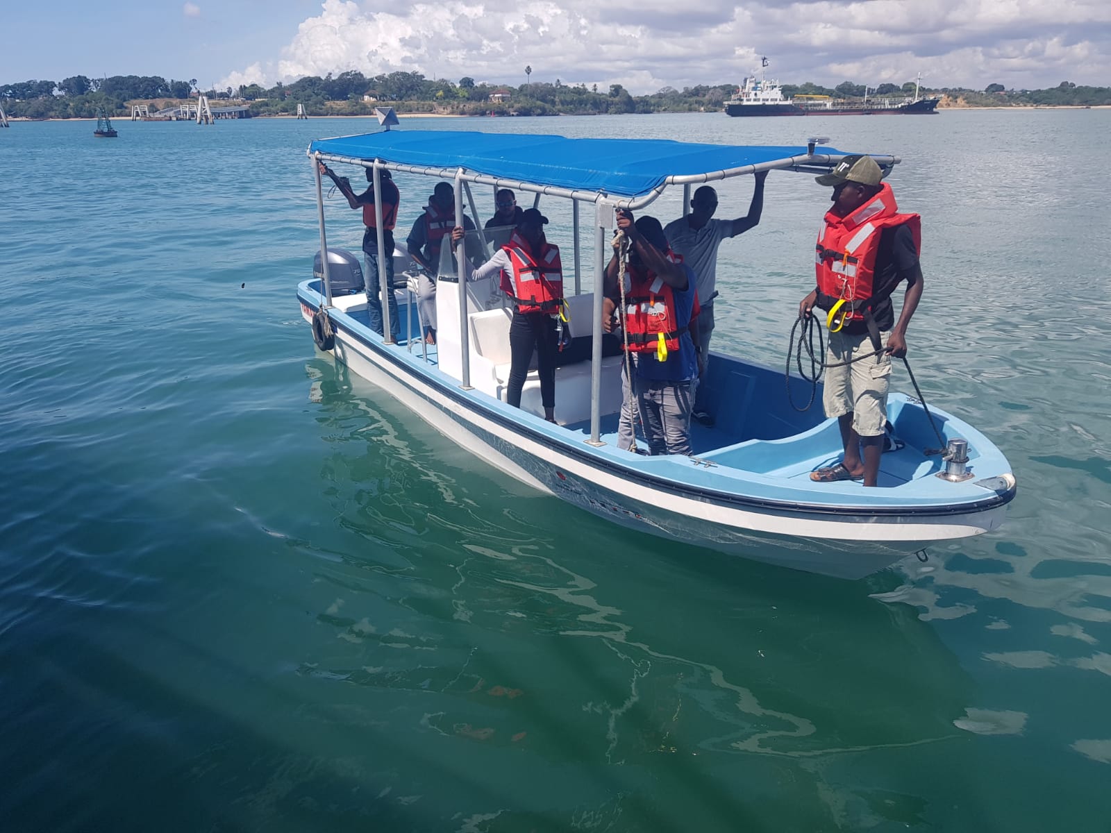 The officers during training